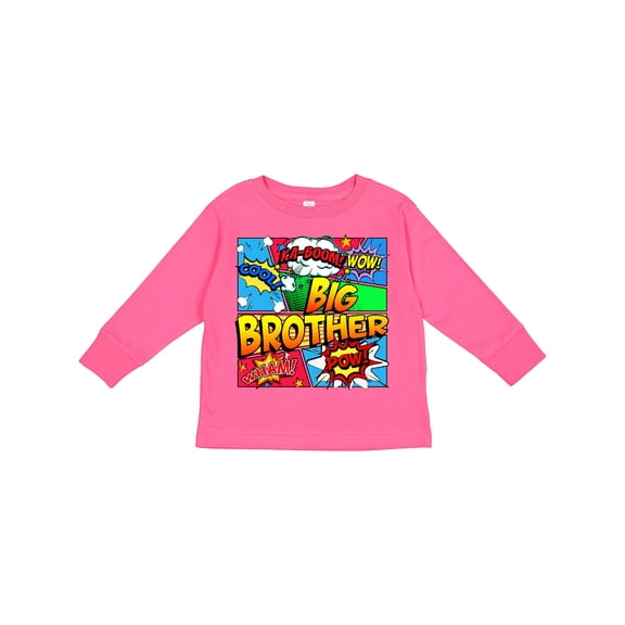 Inktastic Big Brother Comic Book Boys Long Sleeve Toddler T-Shirt