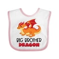 thumbnail image 1 of Inktastic Big Brother Cute Red and Orange Dragon Boys Baby Bib, 1 of 4