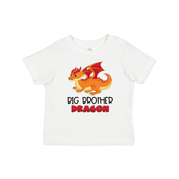 Inktastic Big Brother Cute Red and Orange Dragon Boys Baby T-Shirt