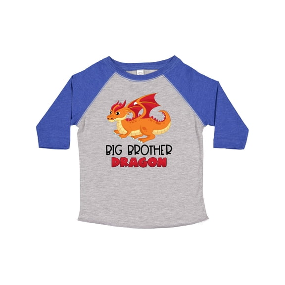 Inktastic Big Brother Cute Red and Orange Dragon Boys Toddler T-Shirt