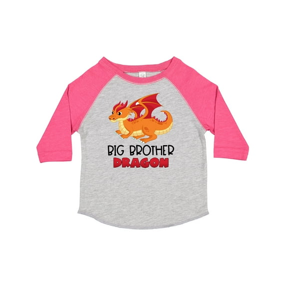 Inktastic Big Brother Cute Red and Orange Dragon Boys Toddler T-Shirt