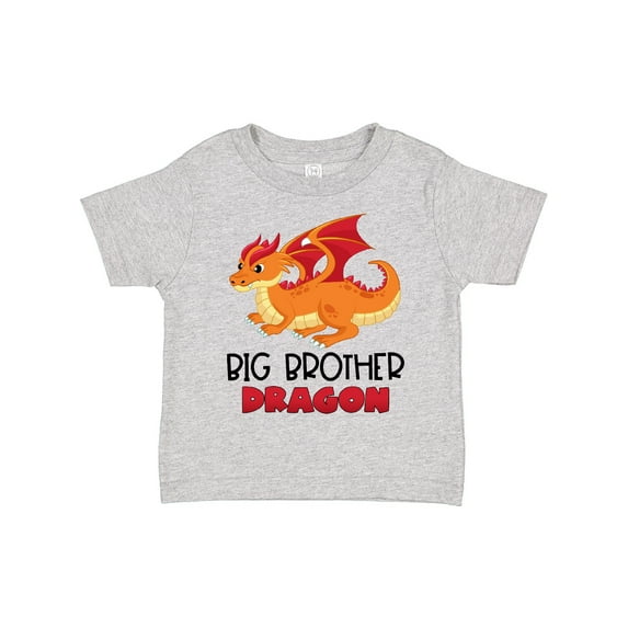 Inktastic Big Brother Cute Red and Orange Dragon Boys Toddler T-Shirt