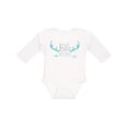 thumbnail image 1 of Inktastic Big Brother, Deer Antlers, Arrow - Blue Gray Boys Long Sleeve Baby Bodysuit, 1 of 5
