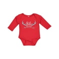 thumbnail image 1 of Inktastic Big Brother, Deer Antlers, Arrow - Blue Gray Boys Long Sleeve Baby Bodysuit, 1 of 5