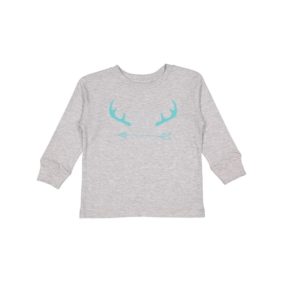 Inktastic Big Brother, Deer Antlers, Arrow - Blue Gray Boys Long Sleeve Toddler T-Shirt