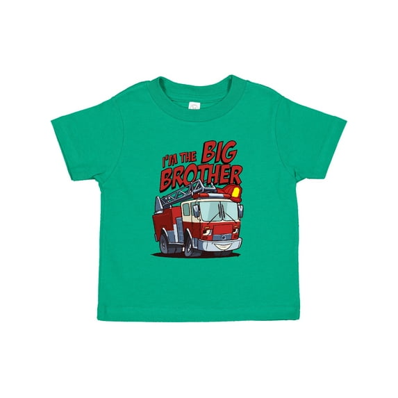 Inktastic Big Brother Fire Truck Boys Toddler T-Shirt