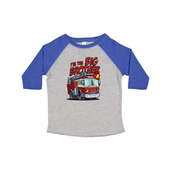 Inktastic Big Brother Fire Truck Boys Toddler T-Shirt