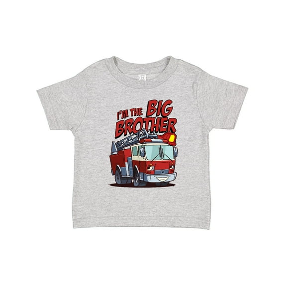 Inktastic Big Brother Fire Truck Boys Toddler T-Shirt