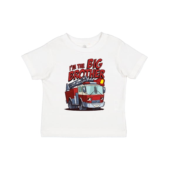 Inktastic Big Brother Fire Truck Boys Toddler T-Shirt