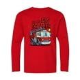 thumbnail image 1 of Inktastic Big Brother Fire Truck Long Sleeve Youth T-Shirt, 1 of 5