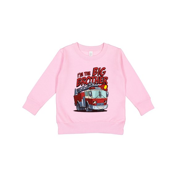 Inktastic Big Brother Fire Truck Toddler Sweatshirt