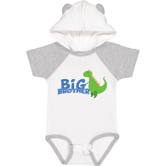 Inktastic Big Brother Green Dinosaur Boys Baby Bodysuit