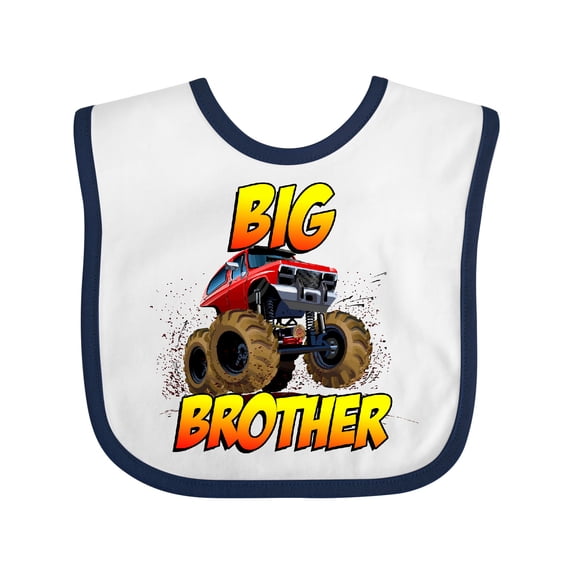 Inktastic Big Brother Monster Truck Boys Baby Bib
