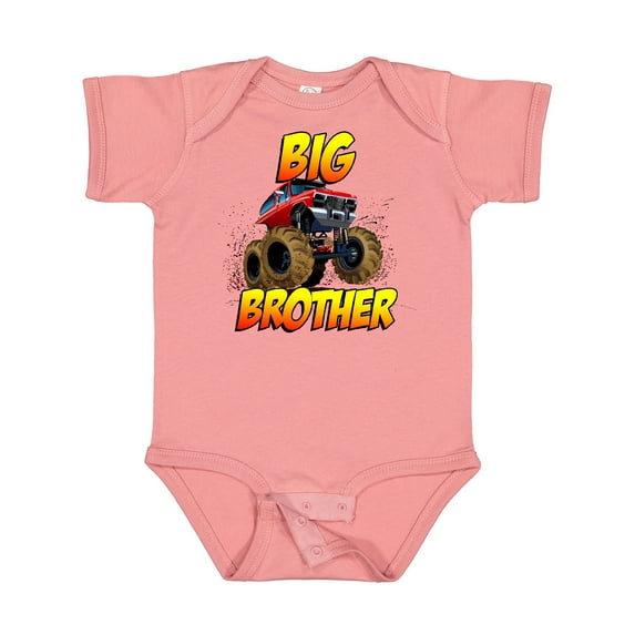 Inktastic Big Brother Monster Truck Boys Baby Bodysuit
