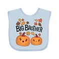 thumbnail image 1 of Inktastic Big Brother Pumpkins with Fall Leaves Boys Baby Bib, 1 of 4