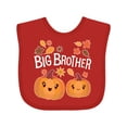 thumbnail image 1 of Inktastic Big Brother Pumpkins with Fall Leaves Boys Baby Bib, 1 of 4