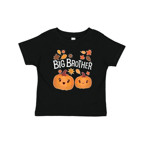 Inktastic Big Brother Pumpkins with Fall Leaves Boys Baby T-Shirt