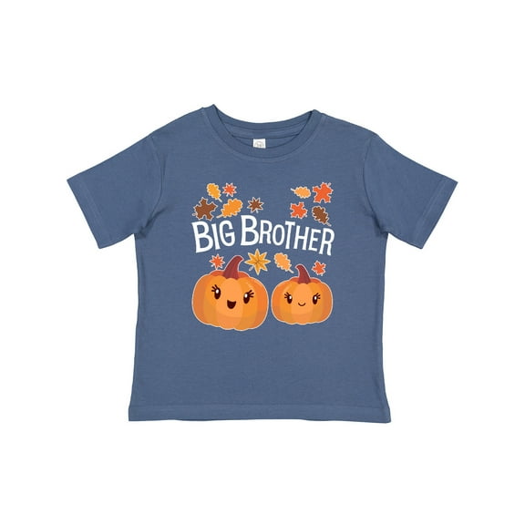 Inktastic Big Brother Pumpkins with Fall Leaves Boys Baby T-Shirt