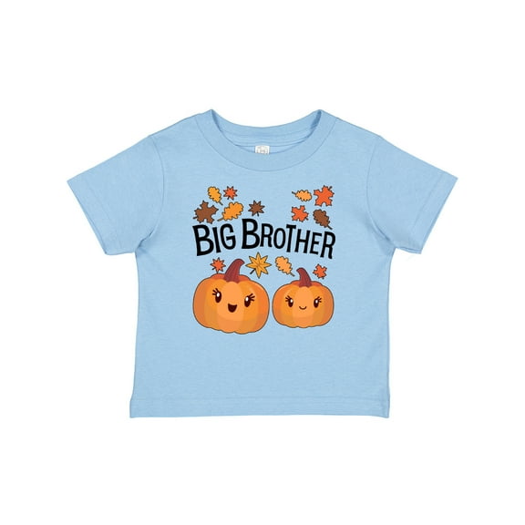 Inktastic Big Brother Pumpkins with Fall Leaves Boys Baby T-Shirt