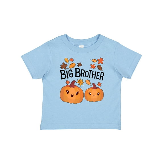 Inktastic Big Brother Pumpkins with Fall Leaves Boys Baby T-Shirt