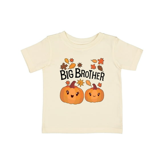 Inktastic Big Brother Pumpkins with Fall Leaves Boys Baby T-Shirt