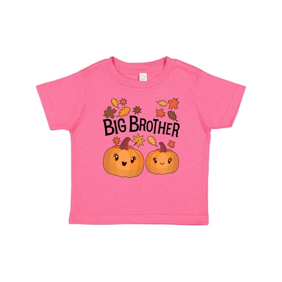 Inktastic Big Brother Pumpkins with Fall Leaves Boys Baby T-Shirt