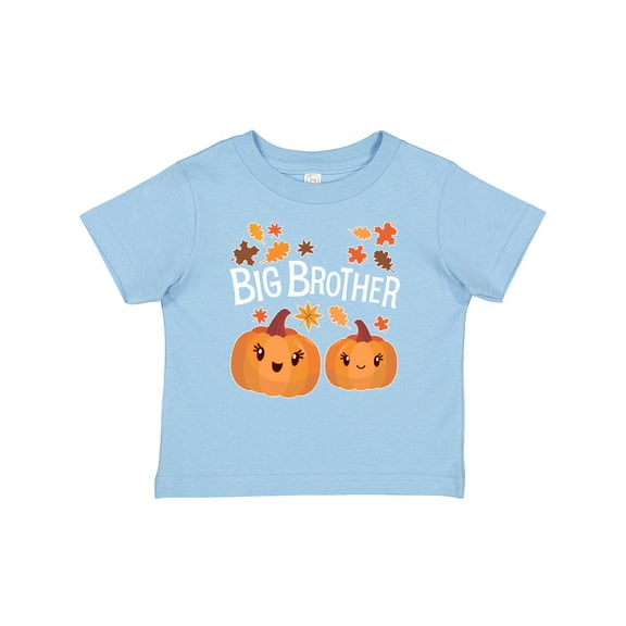Inktastic Big Brother Pumpkins with Fall Leaves Boys Baby T-Shirt