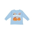 thumbnail image 1 of Inktastic Big Brother Pumpkins with Fall Leaves Boys Long Sleeve Toddler T-Shirt, 1 of 5