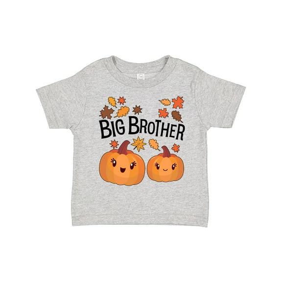 Inktastic Big Brother Pumpkins with Fall Leaves Boys Toddler T-Shirt
