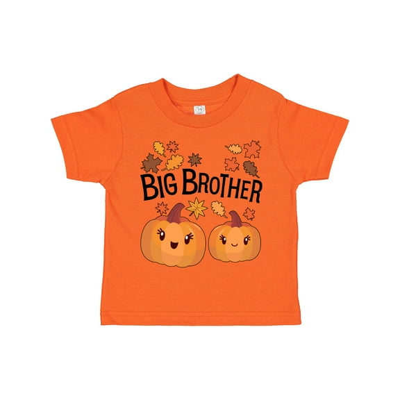 Inktastic Big Brother Pumpkins with Fall Leaves Boys Toddler T-Shirt