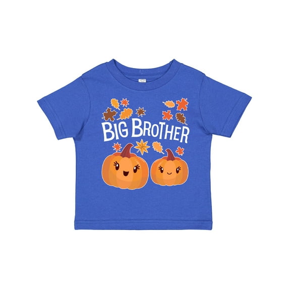 Inktastic Big Brother Pumpkins with Fall Leaves Boys Toddler T-Shirt
