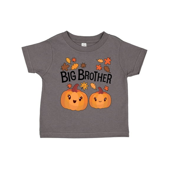 Inktastic Big Brother Pumpkins with Fall Leaves Boys Toddler T-Shirt