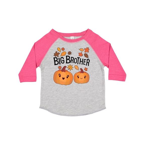 Inktastic Big Brother Pumpkins with Fall Leaves Boys Toddler T-Shirt