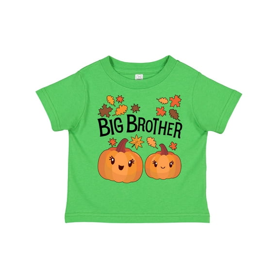 Inktastic Big Brother Pumpkins with Fall Leaves Boys Toddler T-Shirt