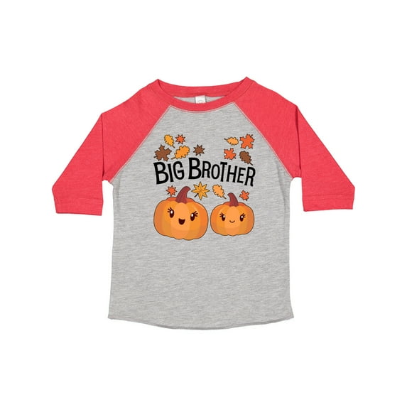 Inktastic Big Brother Pumpkins with Fall Leaves Boys Toddler T-Shirt
