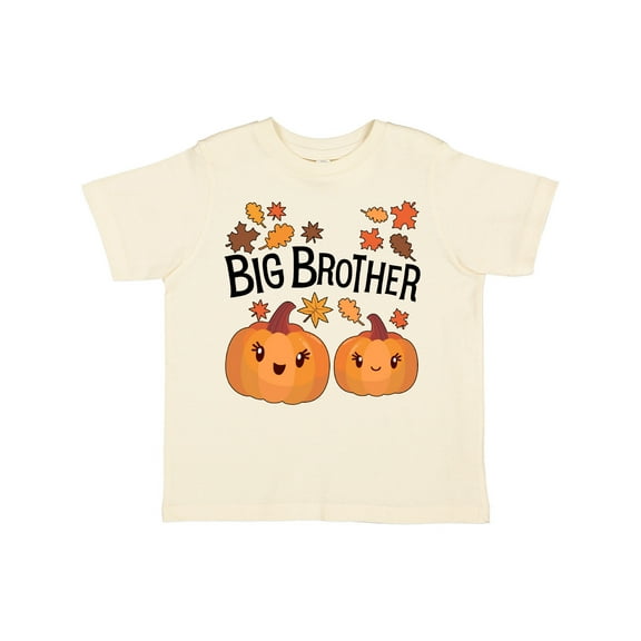 Inktastic Big Brother Pumpkins with Fall Leaves Boys Toddler T-Shirt
