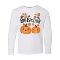 thumbnail image 1 of Inktastic Big Brother Pumpkins with Fall Leaves Long Sleeve Youth T-Shirt, 1 of 5