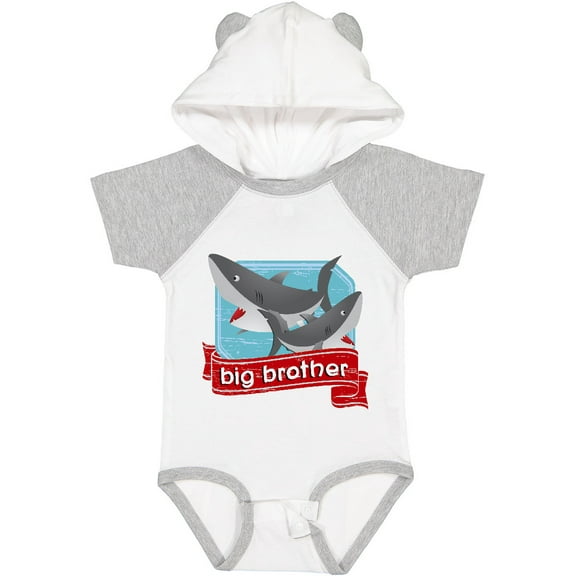 Inktastic Big Brother Shark Boys Baby Bodysuit