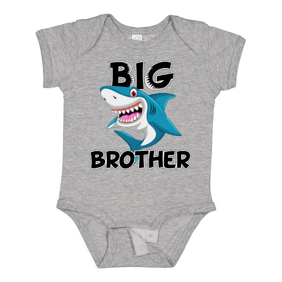 Inktastic Big Brother Shark Boys Baby Bodysuit