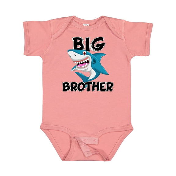 Inktastic Big Brother Shark Boys Baby Bodysuit