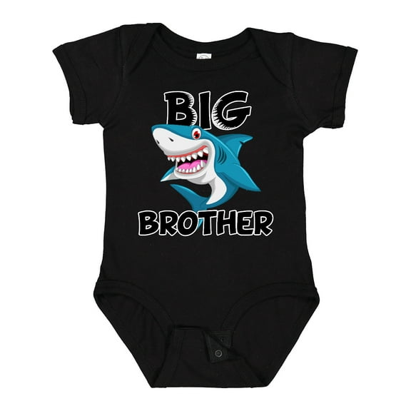 Inktastic Big Brother Shark Boys Baby Bodysuit