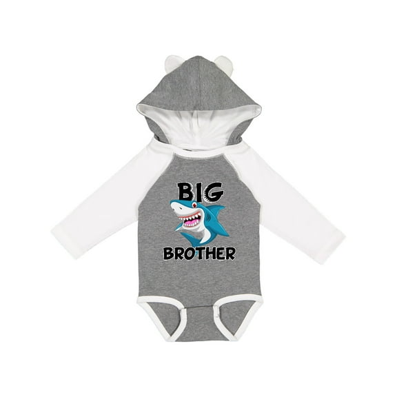 Inktastic Big Brother Shark Boys Long Sleeve Baby Bodysuit