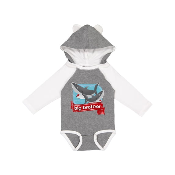 Inktastic Big Brother Shark Boys Long Sleeve Baby Bodysuit