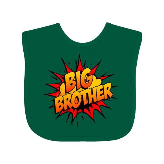 Inktastic Big Brother Super Hero Boys Baby Bib