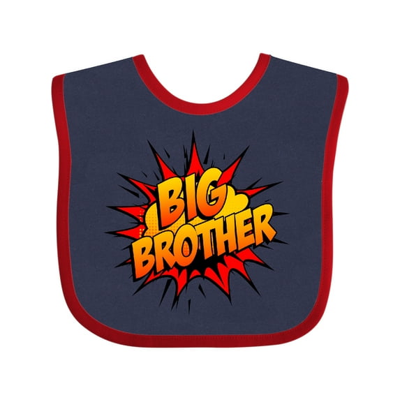 Inktastic Big Brother Super Hero Boys Baby Bib