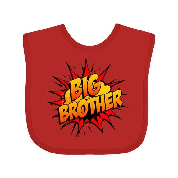 Inktastic Big Brother Super Hero Boys Baby Bib
