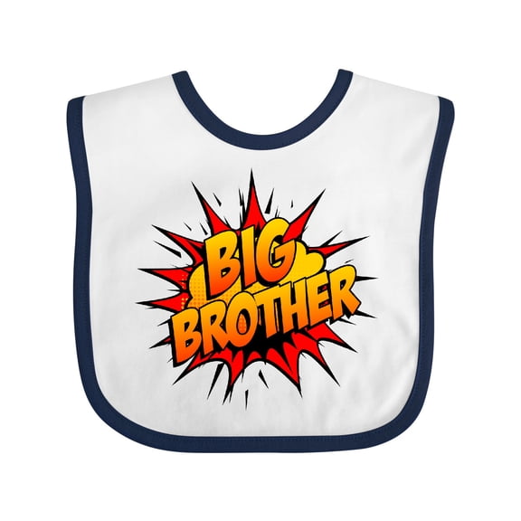 Inktastic Big Brother Super Hero Boys Baby Bib