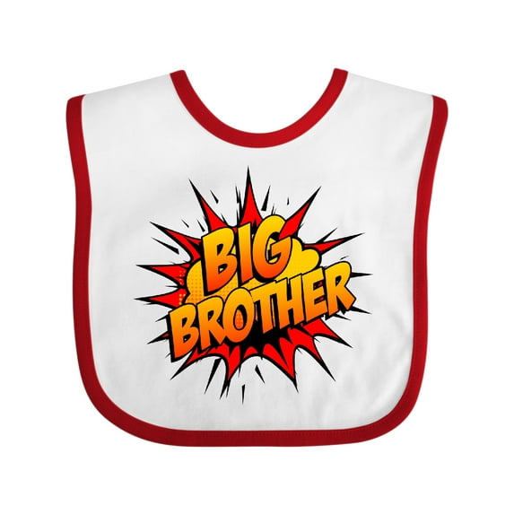 Inktastic Big Brother Super Hero Boys Baby Bib