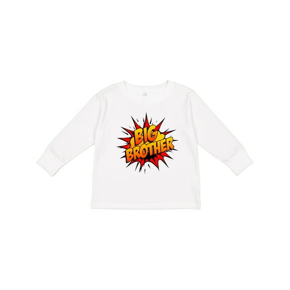 Inktastic Big Brother Super Hero Boys Long Sleeve Toddler T-Shirt