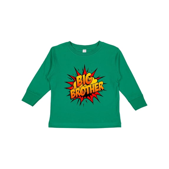 Inktastic Big Brother Super Hero Boys Long Sleeve Toddler T-Shirt
